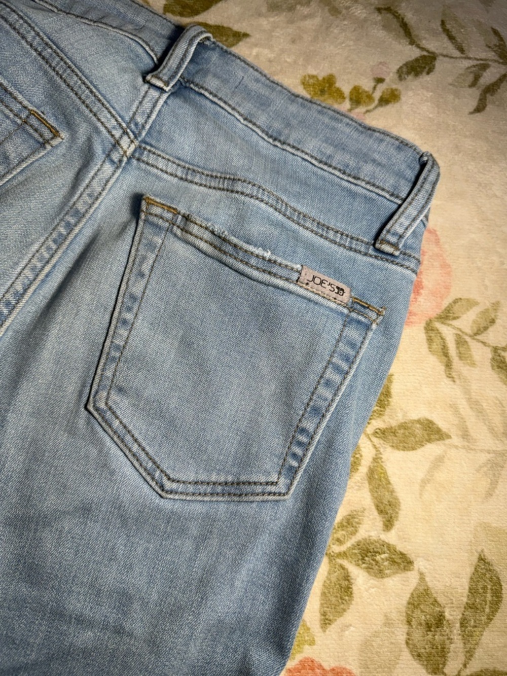 Joes Jean Flare Distressed Hem Light Wash High Rise Jeans - Picture 3 of 13